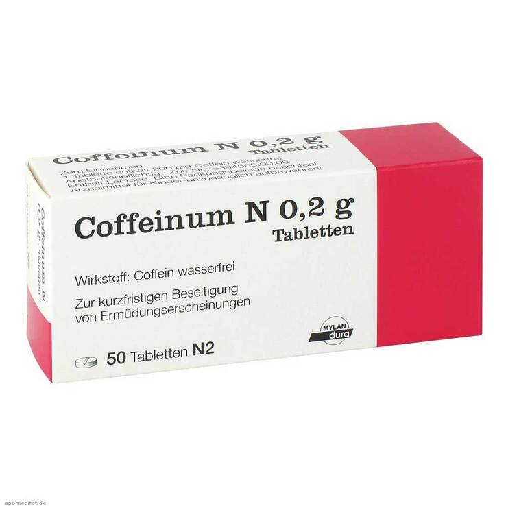 Coffeinum N 0,2 g Tabletten, 50 St