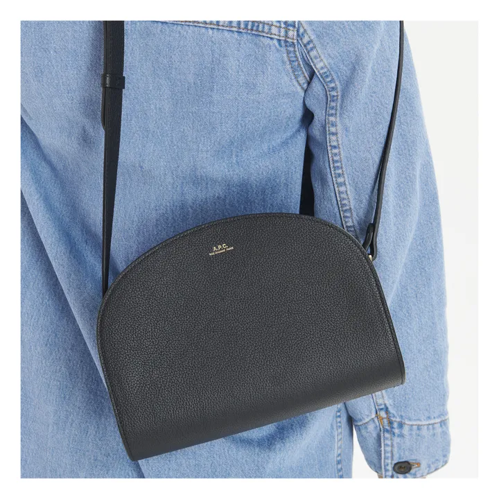 A.P.C. Sac Demi Lune Cuir Grainé | Noir