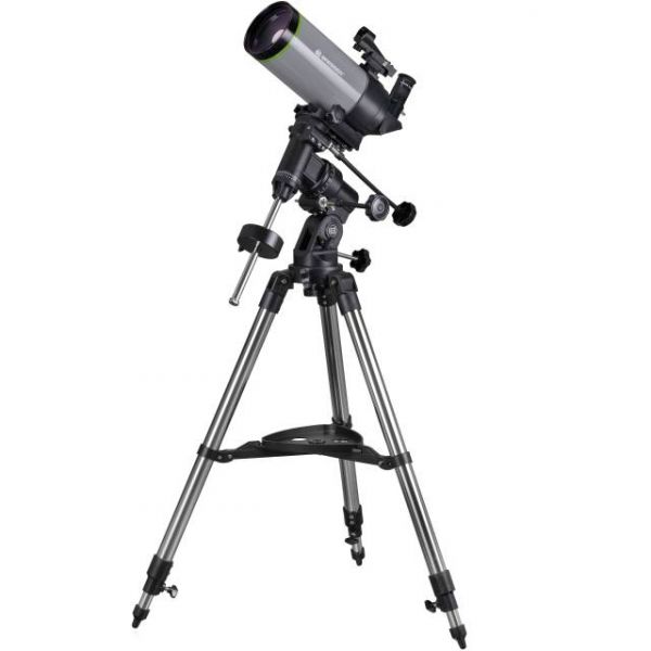 Bresser Telescópio Astronômico Maksutov 100/1400 Super Estável Monte EQ3. Viagem Ideal Grey