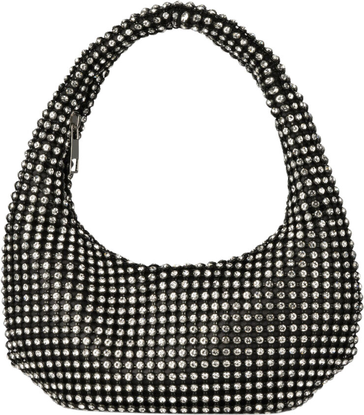 Sui Ava Lucille Crystal Bag Black
