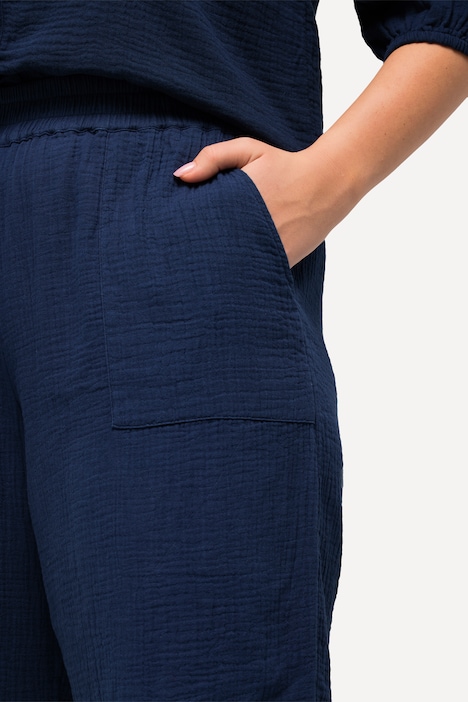 Shorts Rose, Musselin, weites Bein, Elastikbund