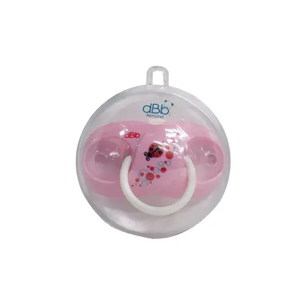 Chupeta de borracha dBb Remond Infinite rosa para crianças de 1 ano