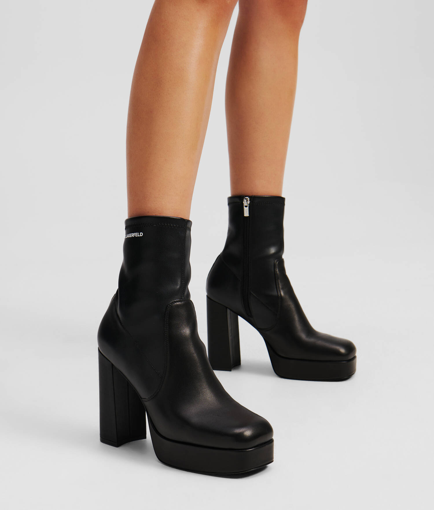 BOTTES HAUTEUR MIDI EXTENSIBLES DAPHNE - Noir