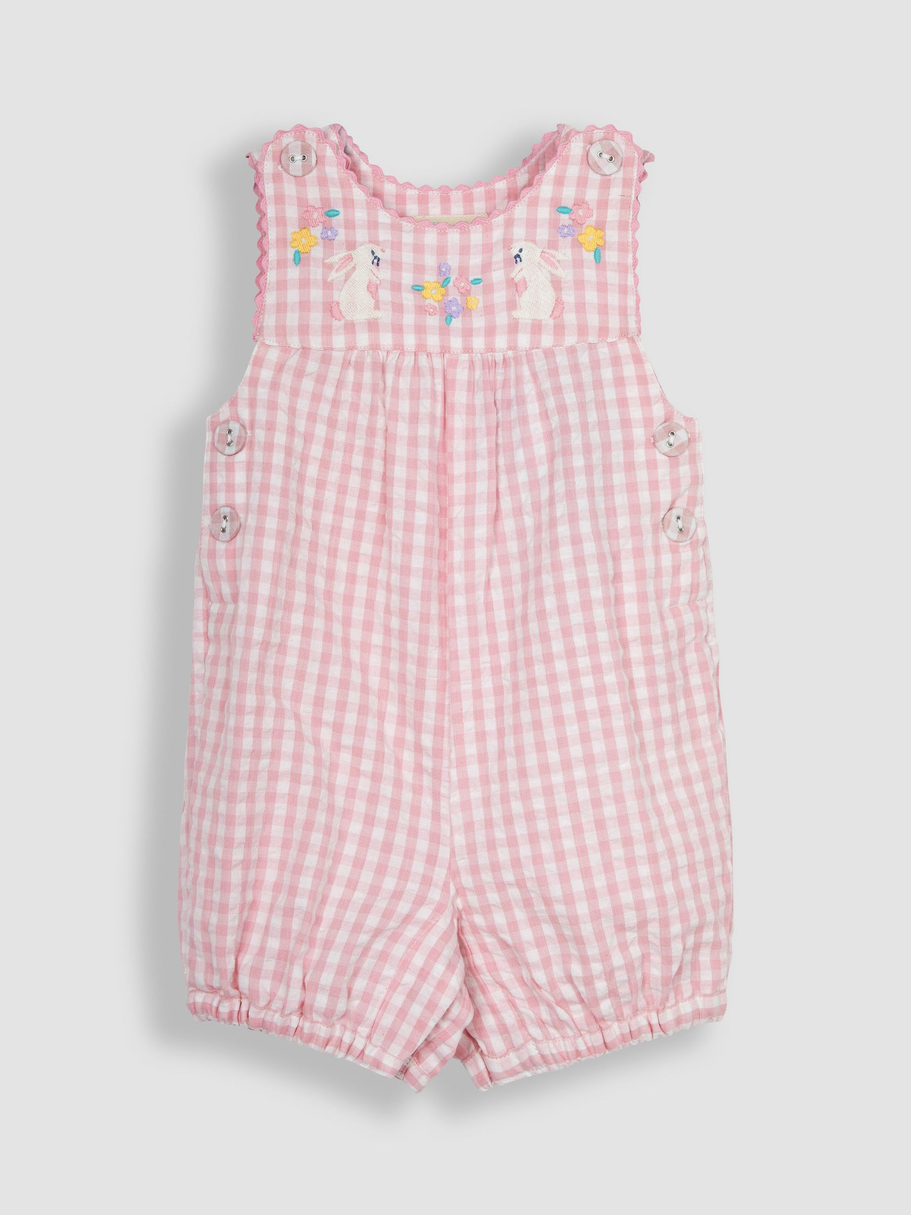 JoJo Maman Bébé gingham tuinbroek met applicatie