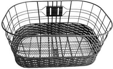 Voor/achter fietsmand Metalen fietsmand vooraan, zwart, 46 x 30 x 22 cm