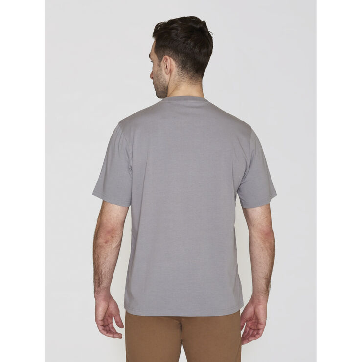 Knowledge Cotton Apparel LOKE badge tee - Regenerative Organic Certified� - GOTS/Vegan Sharkskin