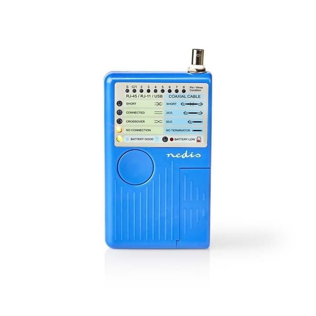 Nedis LAN Måleinstrument | Kabel | 180 m | LED indikator | Batteri
