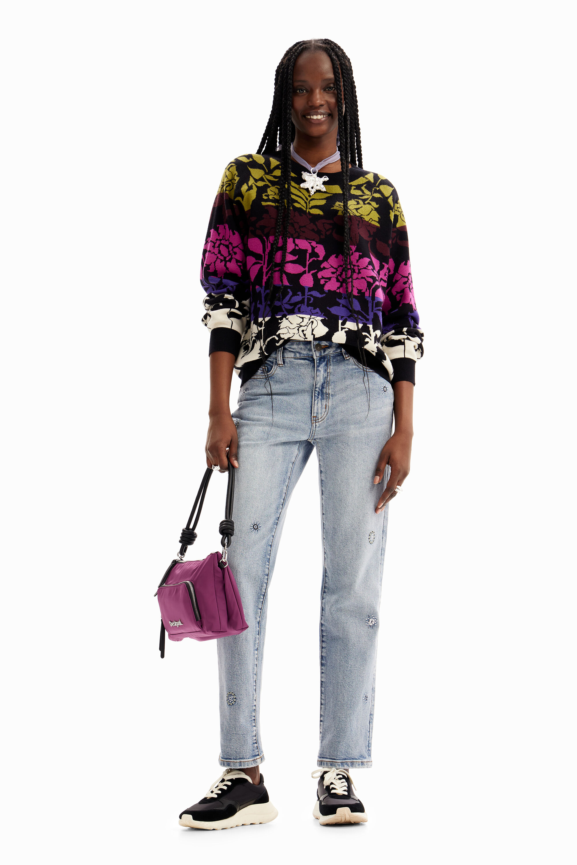 Jersey jacquard flores