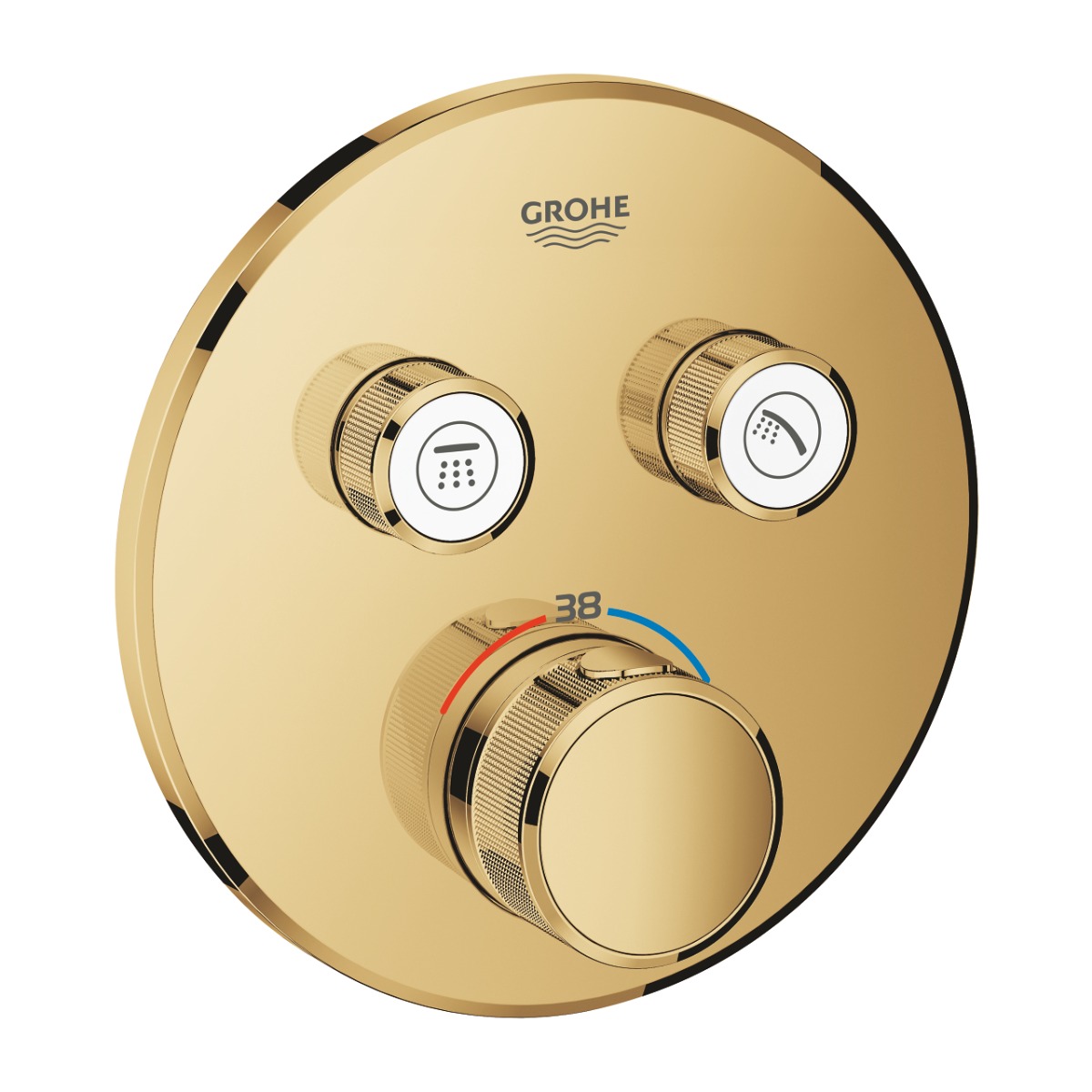Grohe Grohtherm SmartControl thermostaat met omstel 2-weg rond cool sunrise