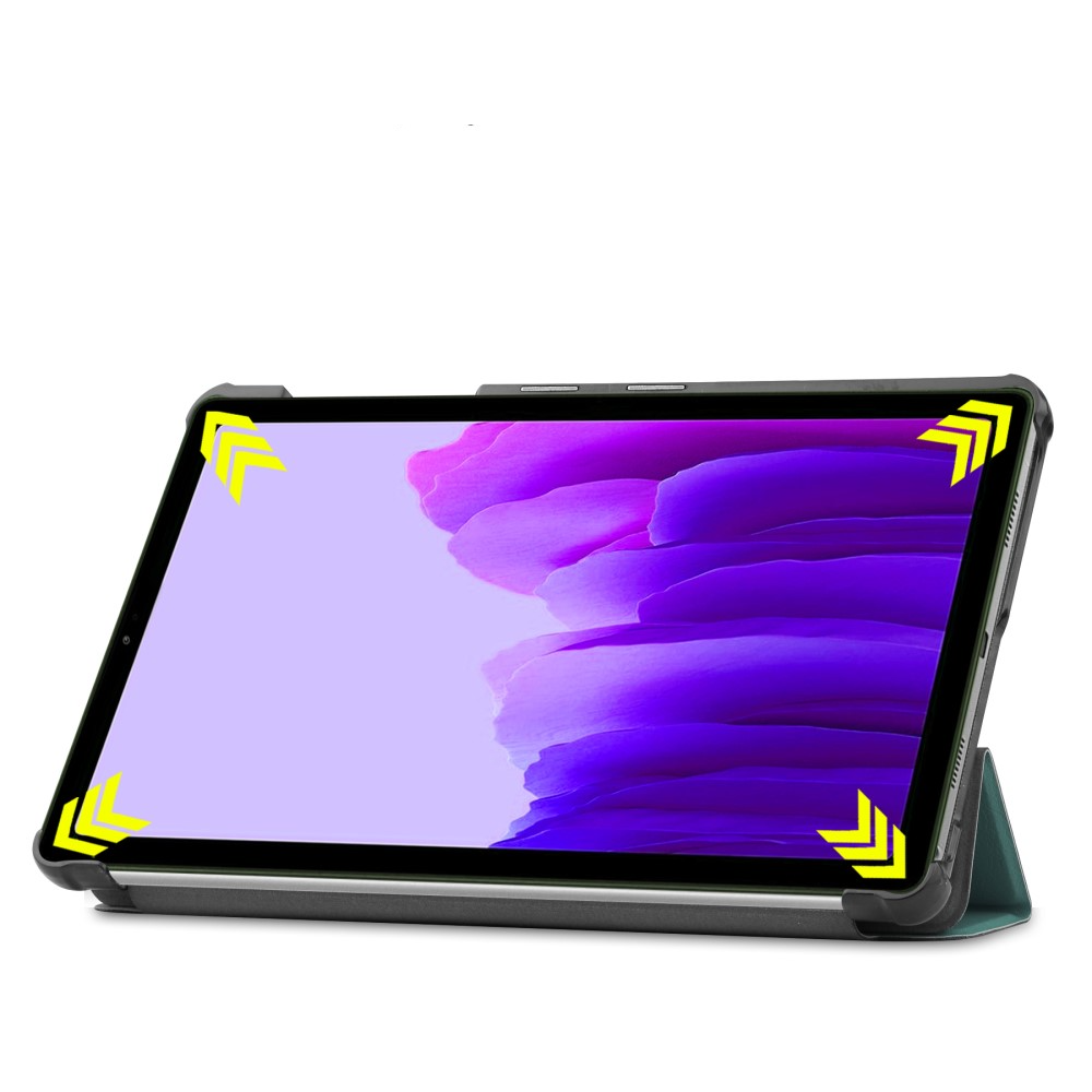 Samsung Galaxy Tab A7 Lite Leder Tasche Smart Cover Hülle - Grün