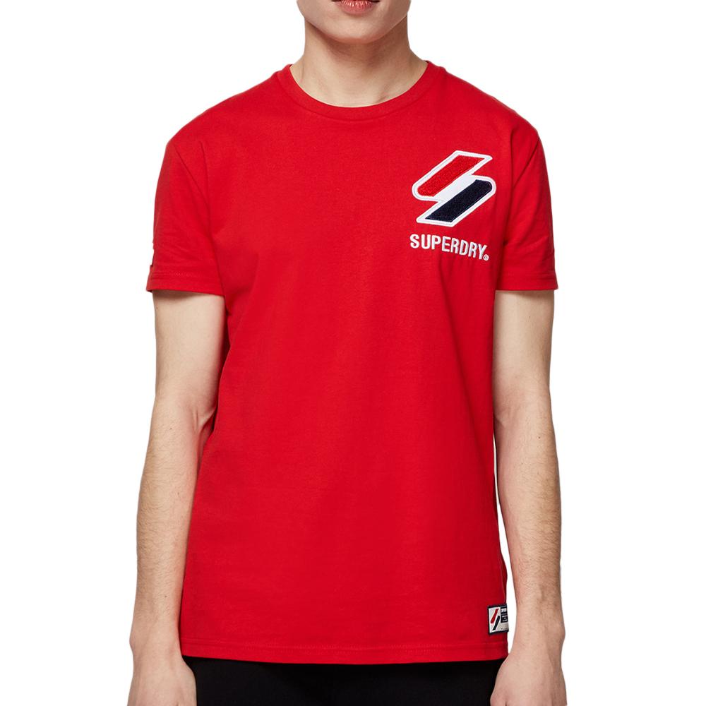 Superdry T-shirt Rouge Homme Superdry Chenille