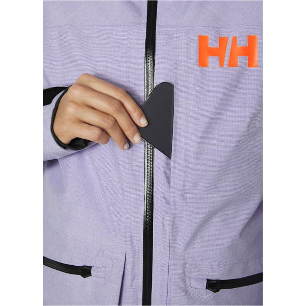 Veste de ski HELLY HANSEN W POWDERQUEEN 3.0 JACKET HEATHER