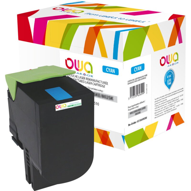 Toner remanufacturé OWA - haute capacité - pour LEXMARK 70C2HC0, 70C2HCE