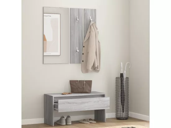 Ensemble de meubles de couloir Sonoma gris Bois d'ingénierie