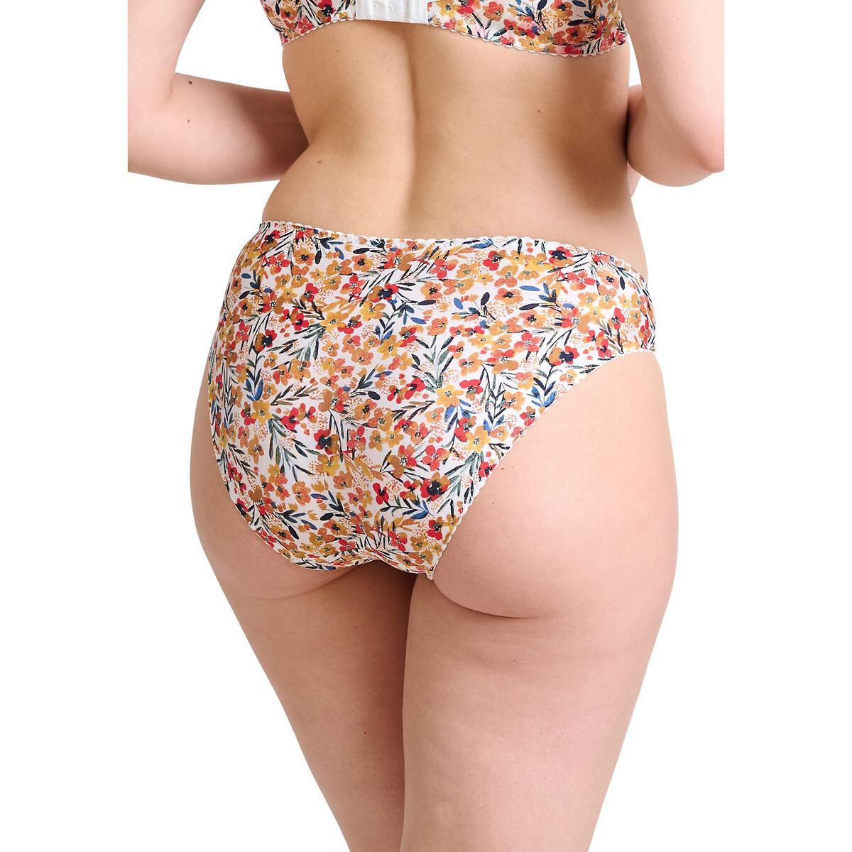 SANS COMPLEXE<br>Slip-up em renda e microfibra com estampa Amelie