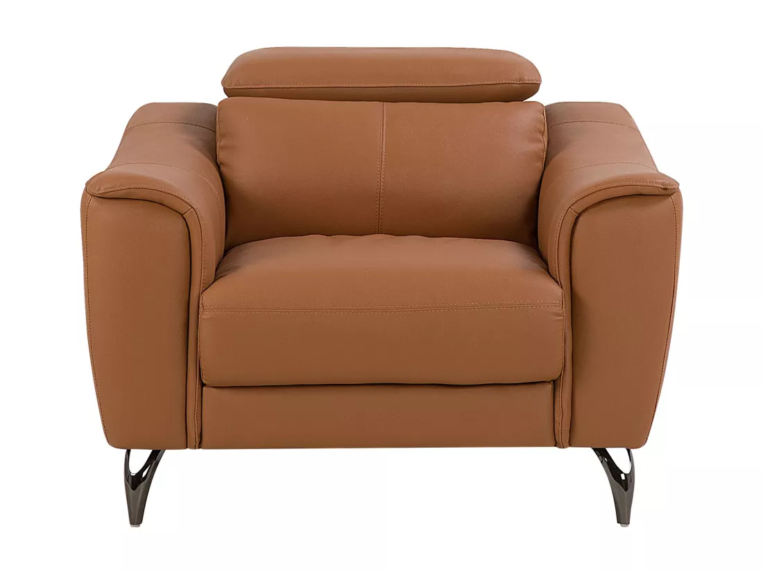 Fauteuil NARWIK Cuir Marron