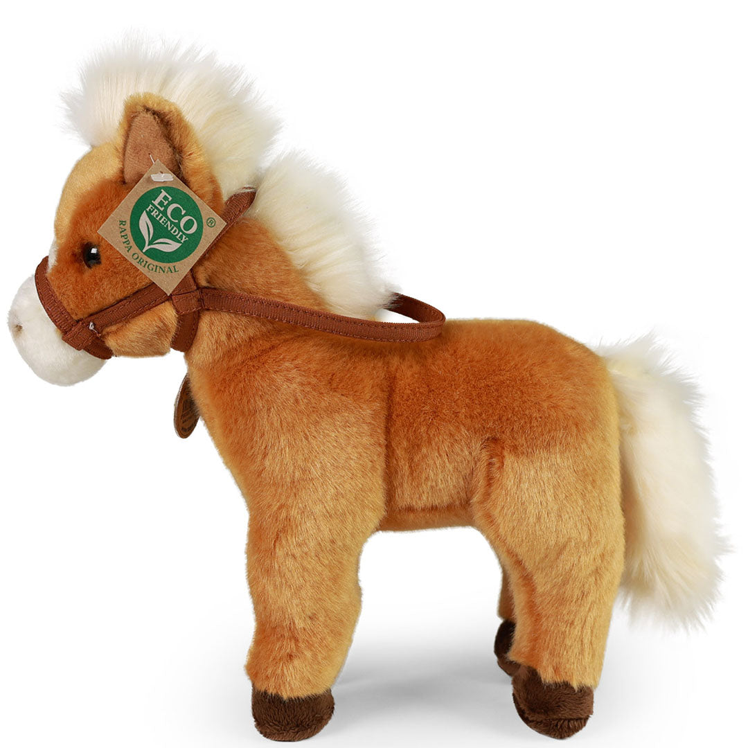 Rappa knuffelpaard bruin - 30 cm