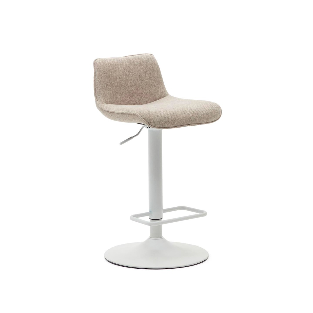 Kave Home Barhocker ZENDA beige/mattweiß