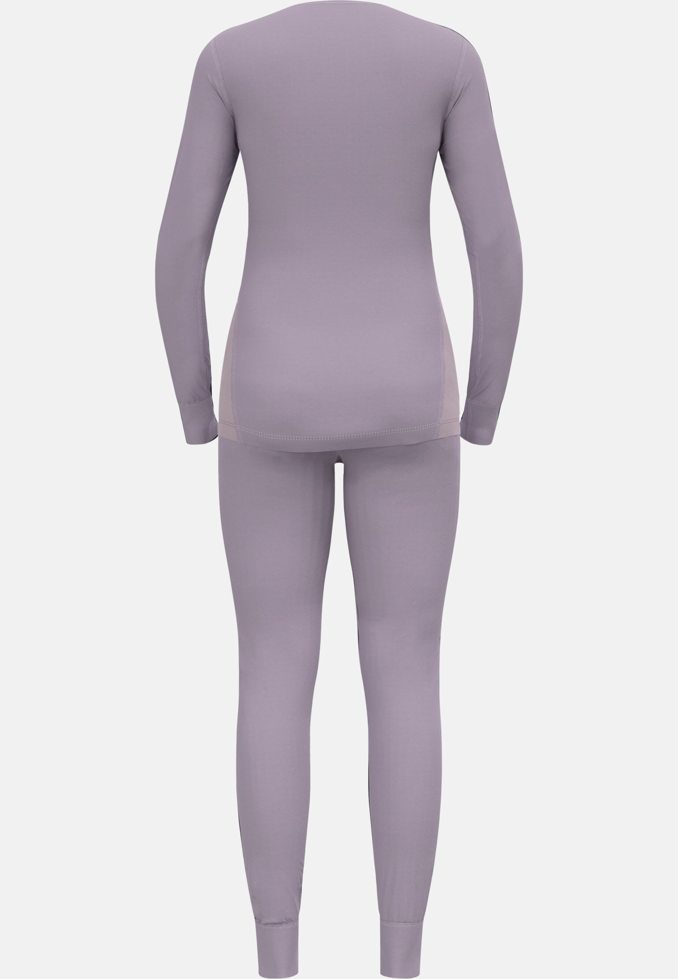 Active Warm Base layer Set in gray ridge - misty lilac