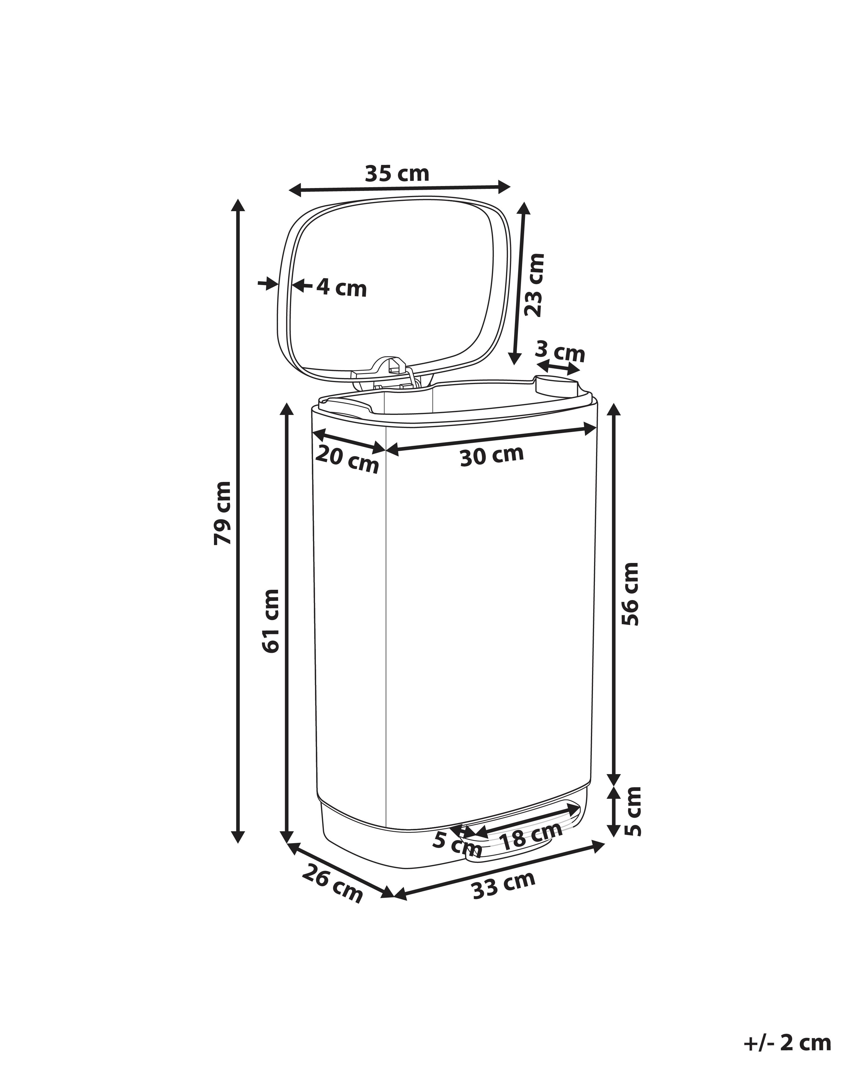 Prullenbak 30 L ECOCOLLECT Metaal Wit
