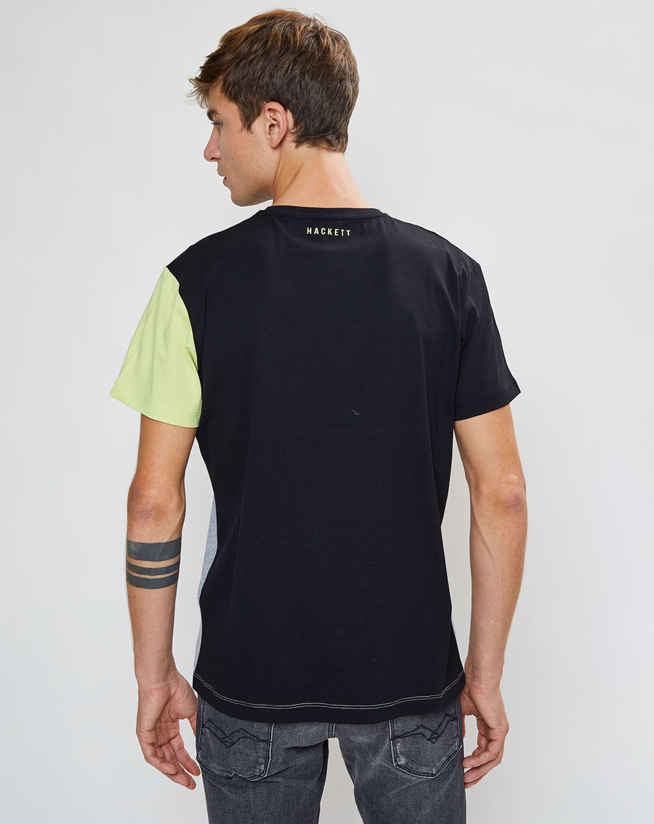 Hackett London T-Shirt Aston Martin Racing rayé noir