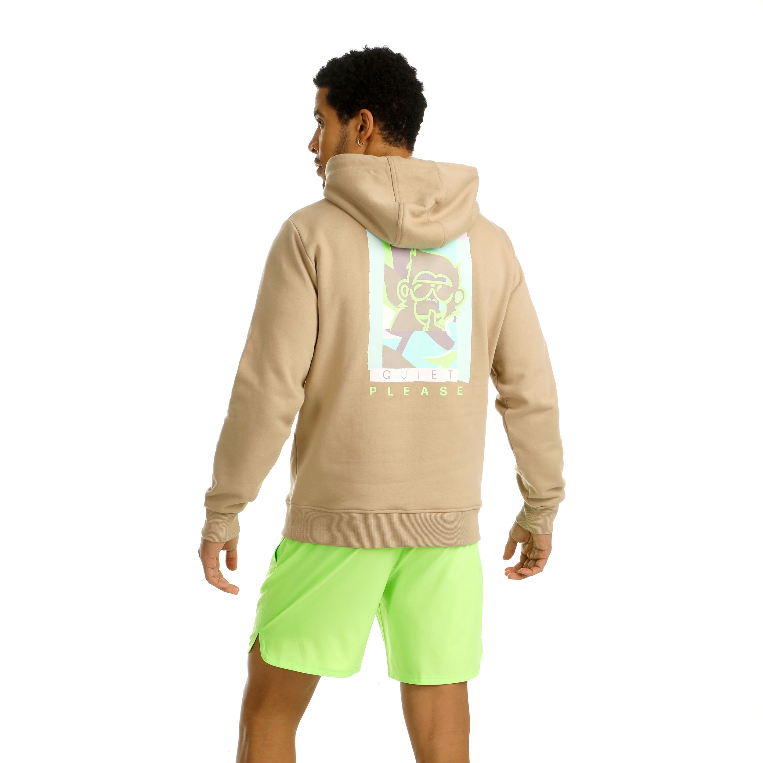 Quiet Please Wild Collage Sweat À Capuche Hommes - Beige , Multicouleur