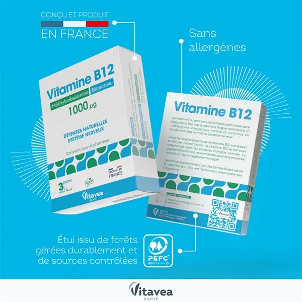 Vitavea Vitamina B12 Metilcobalamina Defesas Naturais 90 comprimidos