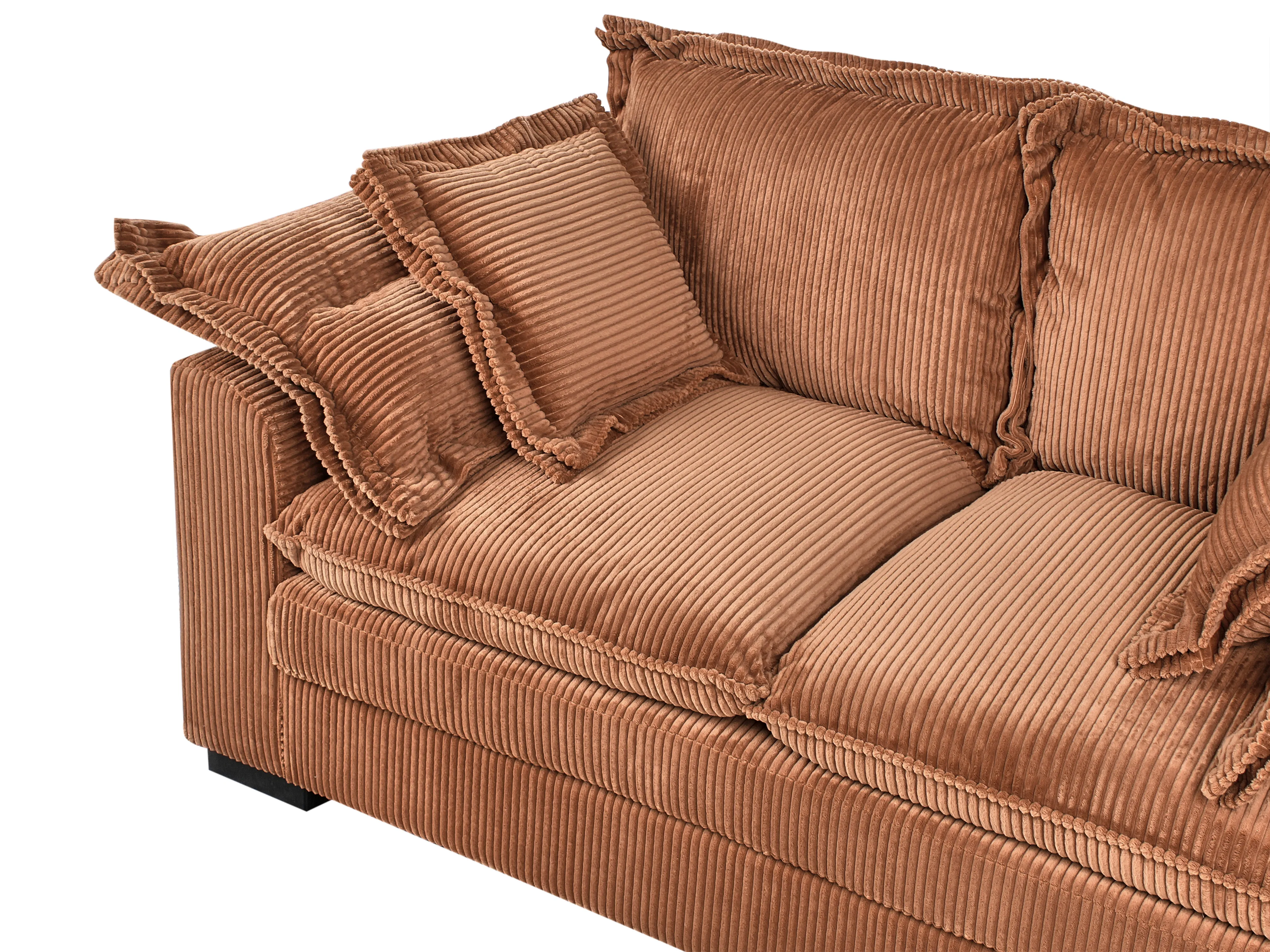 Bank 2-zits TIRRO Corduroy Bruin