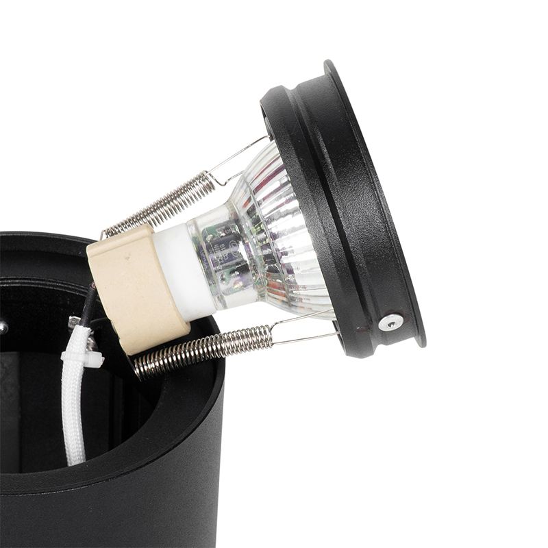 Smart plafondspot zwart verstelbaar incl. Wifi GU10 - Rondoo up