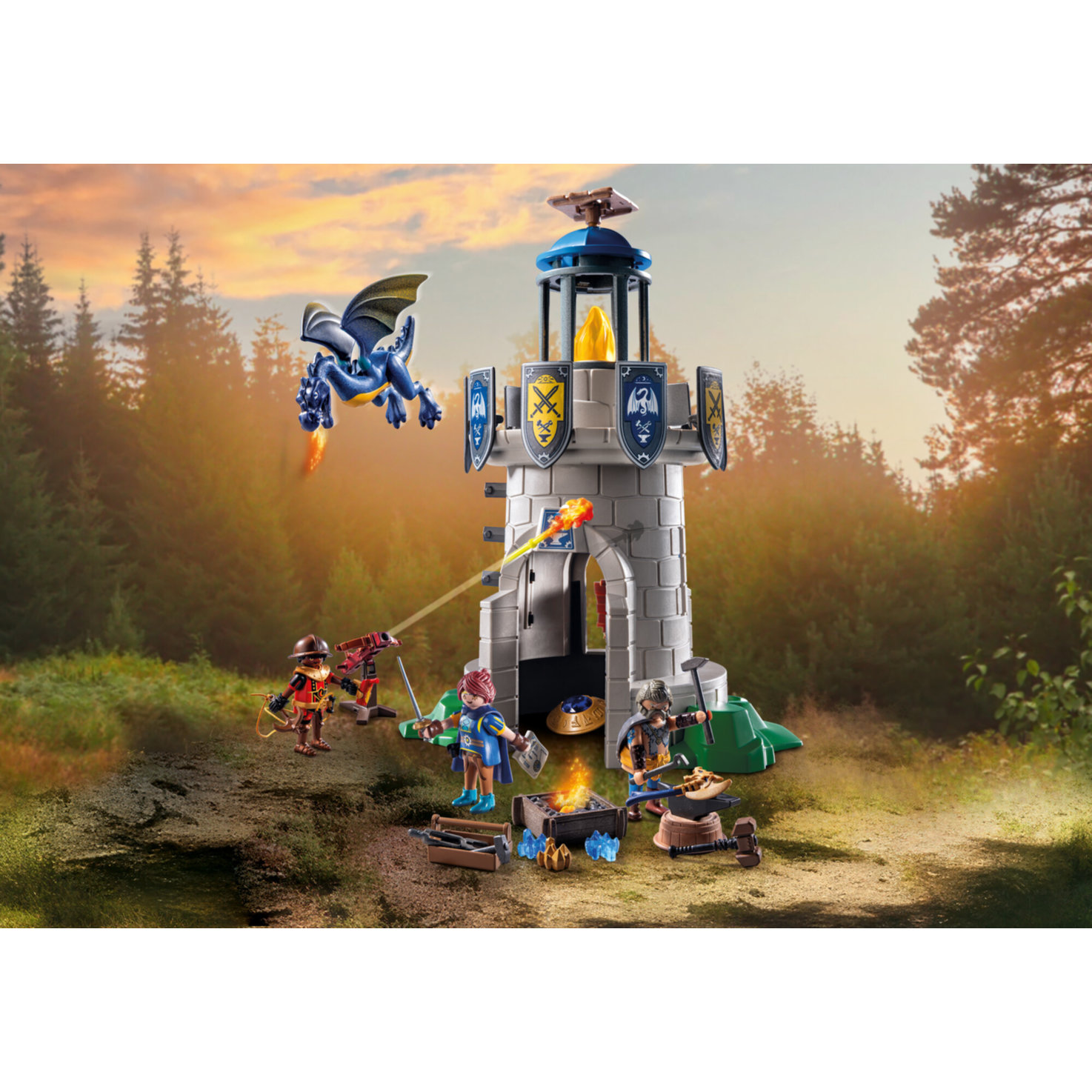 Playmobil 71483 Ritterturm mit Schmied und Drache