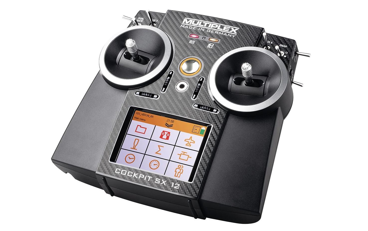 Fernsteuerung Cockpit SX 12 M-Link (nur Sender)<br>Innovativer M-Link 12-Kanal Sender der oberen Mittelkasse mit Telemetrie