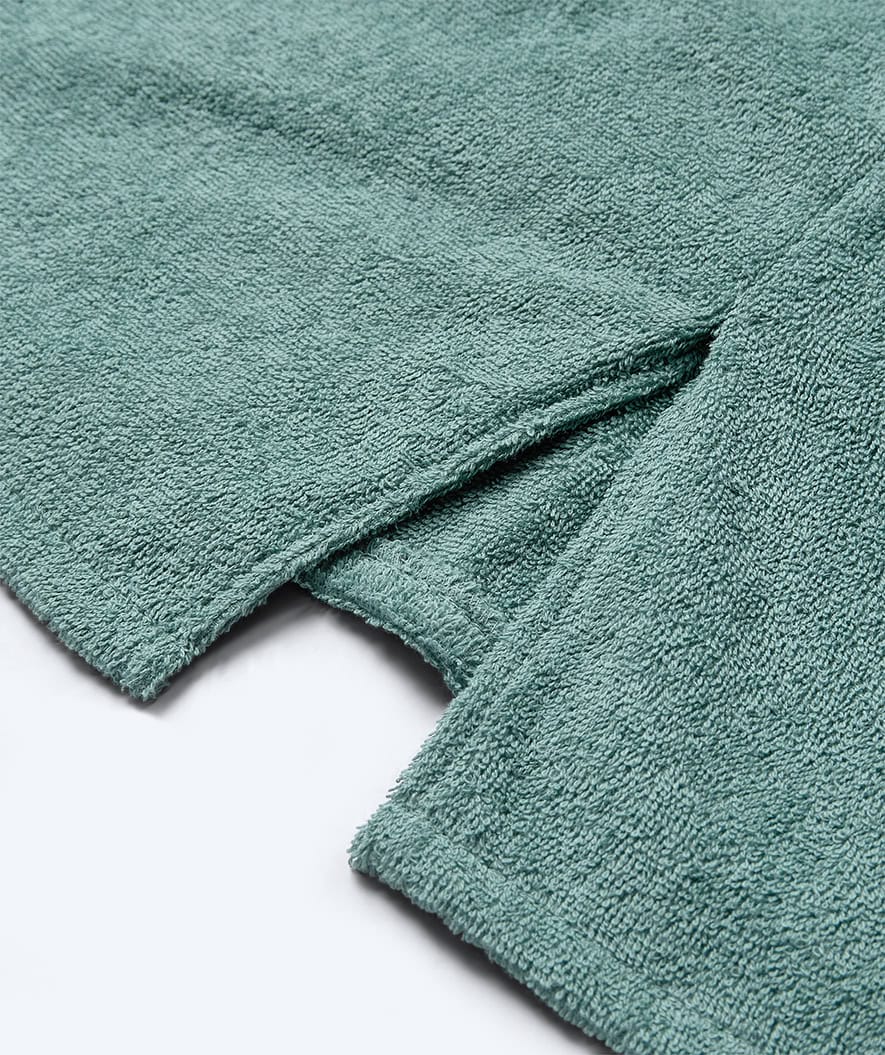 Watery badeponcho til junior - Bomuld - Forrest Green