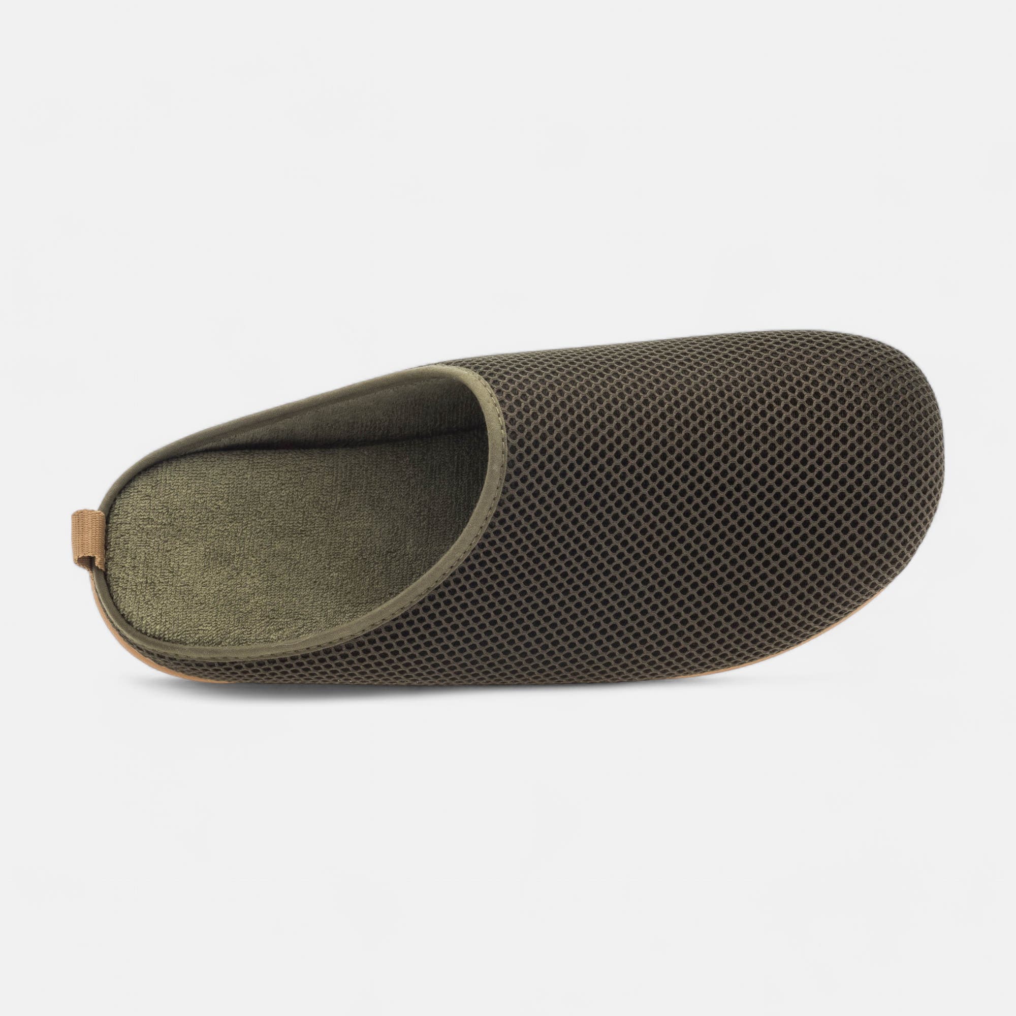 Pantoufles mules Homme kaki