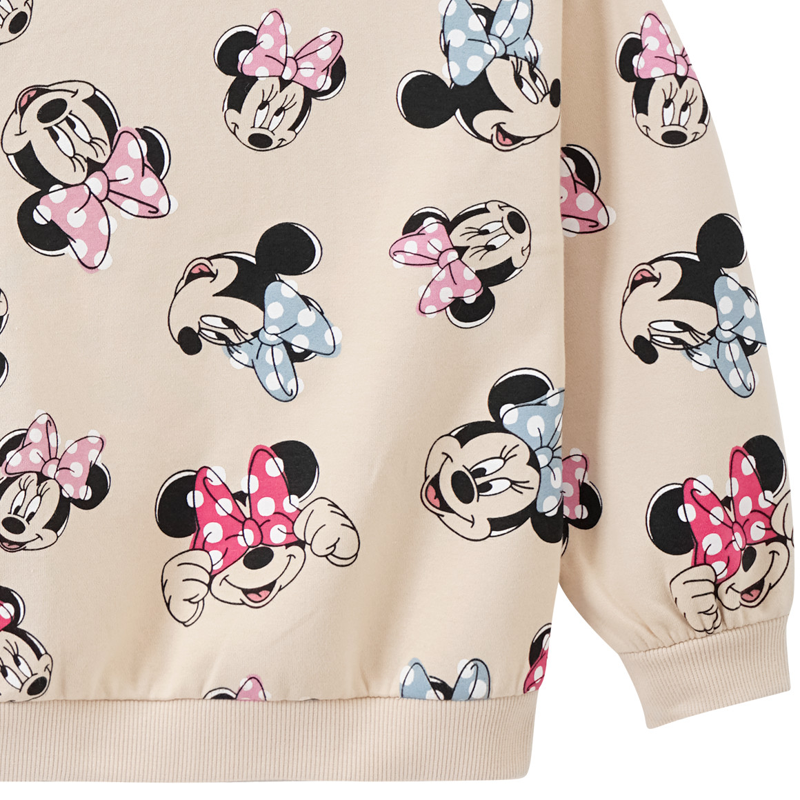 Topolino Minnie Maus Sweatshirt mit Allover-Print beige