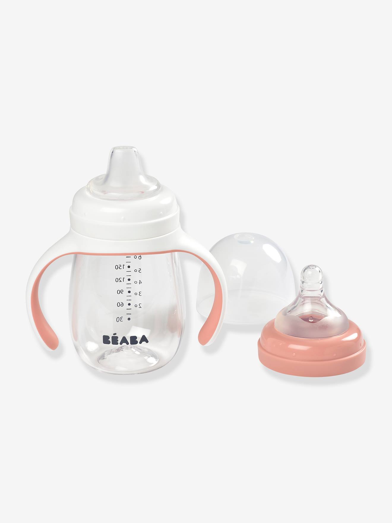 Garrafa de Treinamento 2 em 1 BEABA (210 ml) Média Azul Lisa
