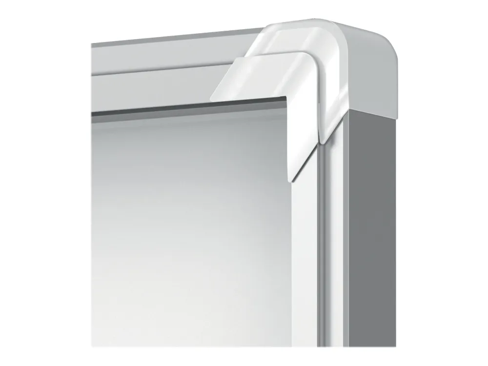 Nobo Premium Plus magnetisk låsbart opslagsskab med skydelåge 12xA4 Hvid