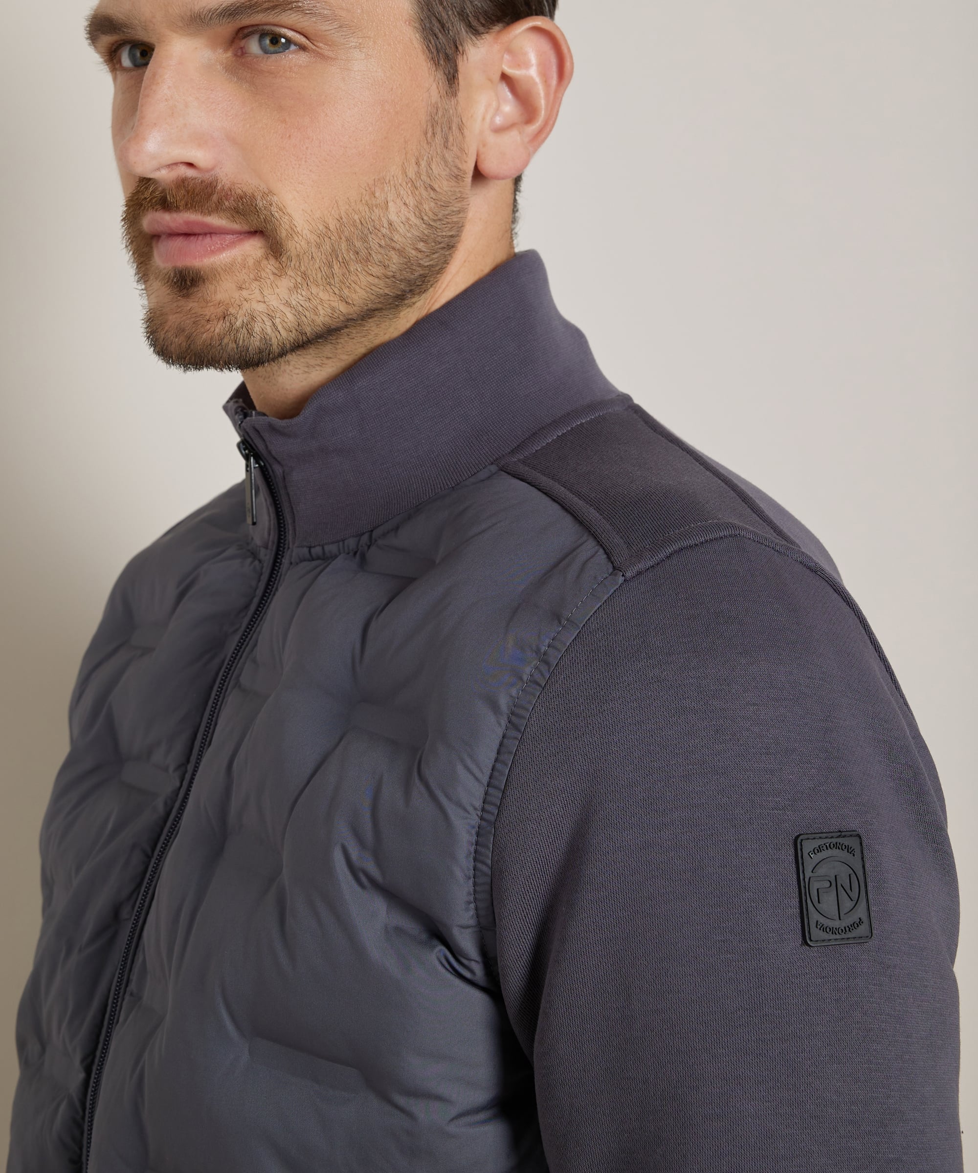 sweat vest met nylon design