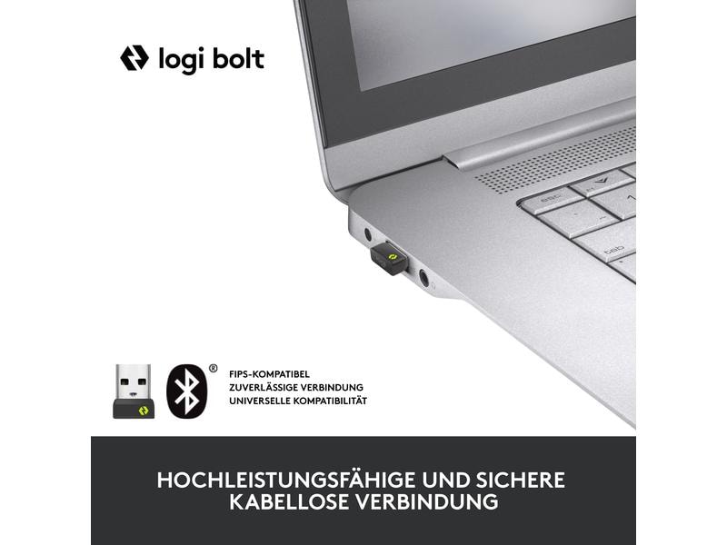Logitech Maus Signature M650 for Business Graphite Präzise Wireless-Maus mit «Logitech SilentTouch»-Technologie