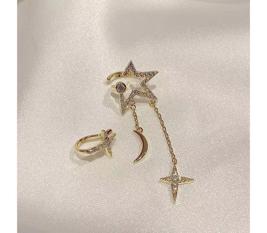 Poppin - Oormanchet met strass-ster en franje