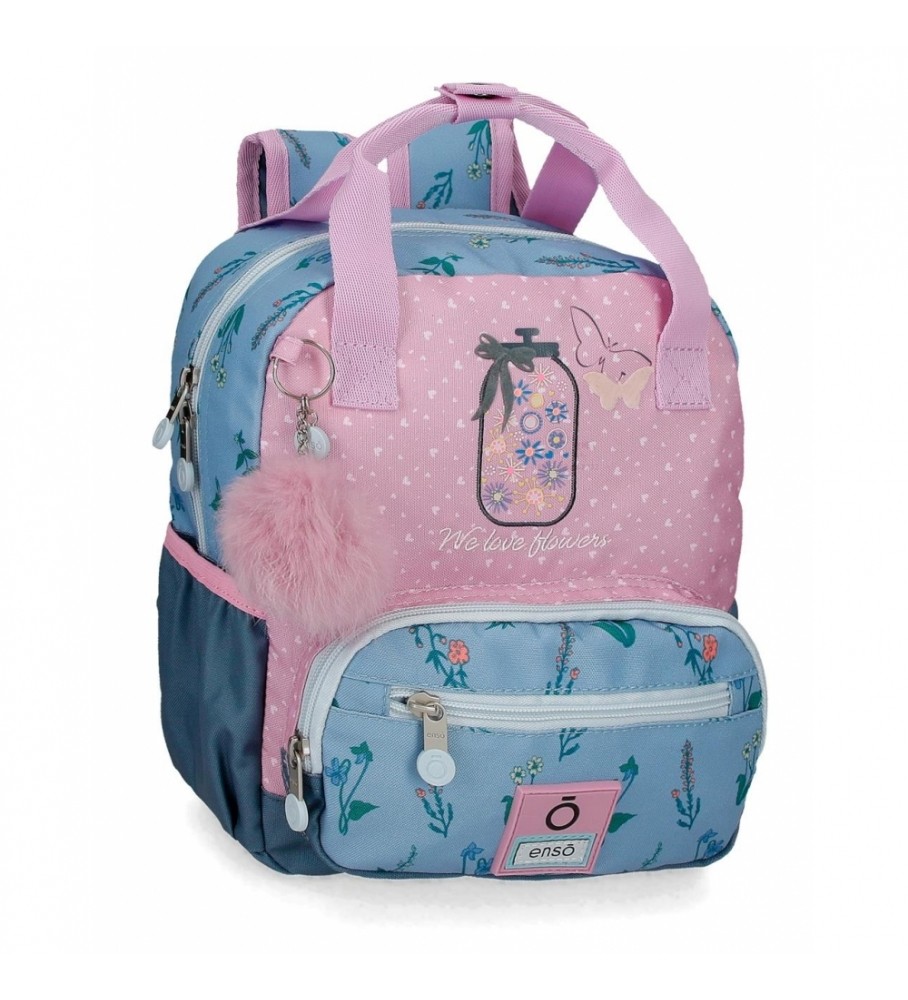 Enso Mochila pequea Enso We Love Flowers adaptável rosa