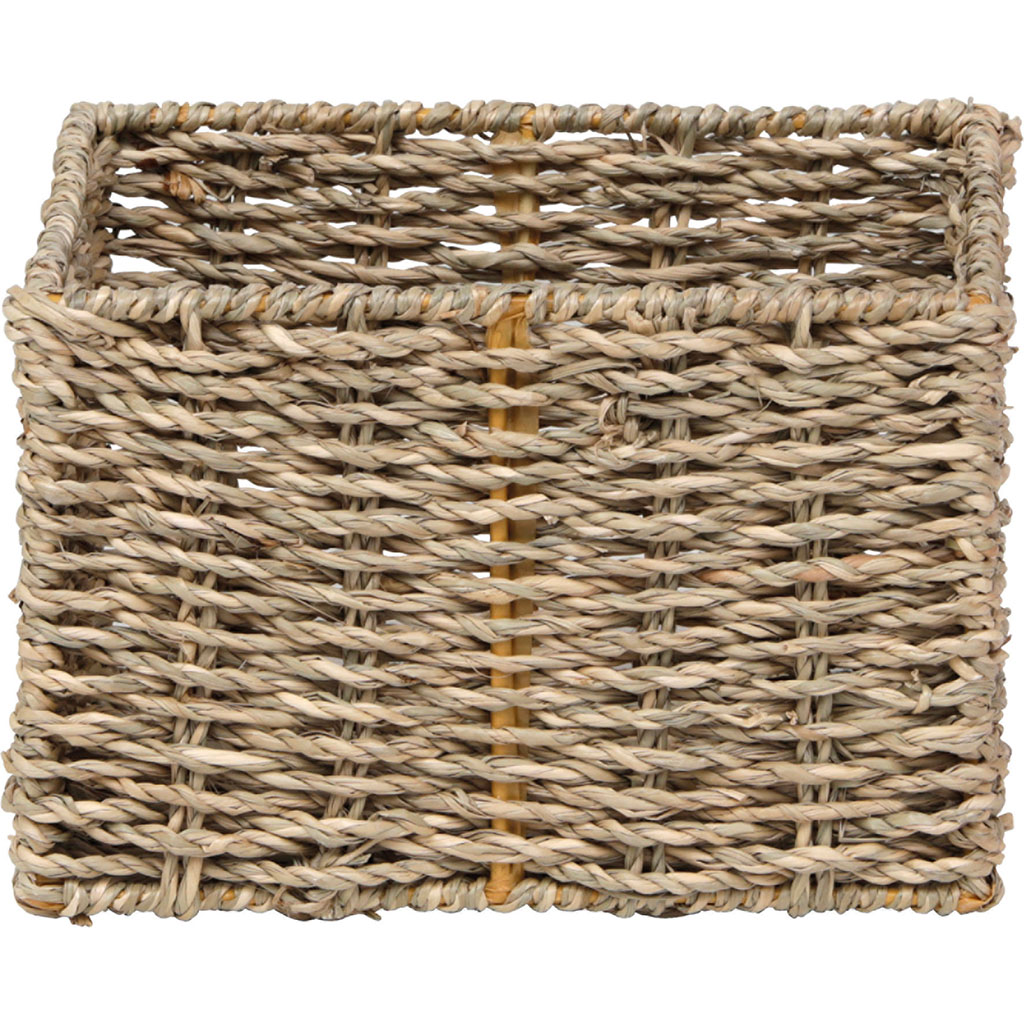 Panière rectangulaire végétale naturelle 18x12x15cm