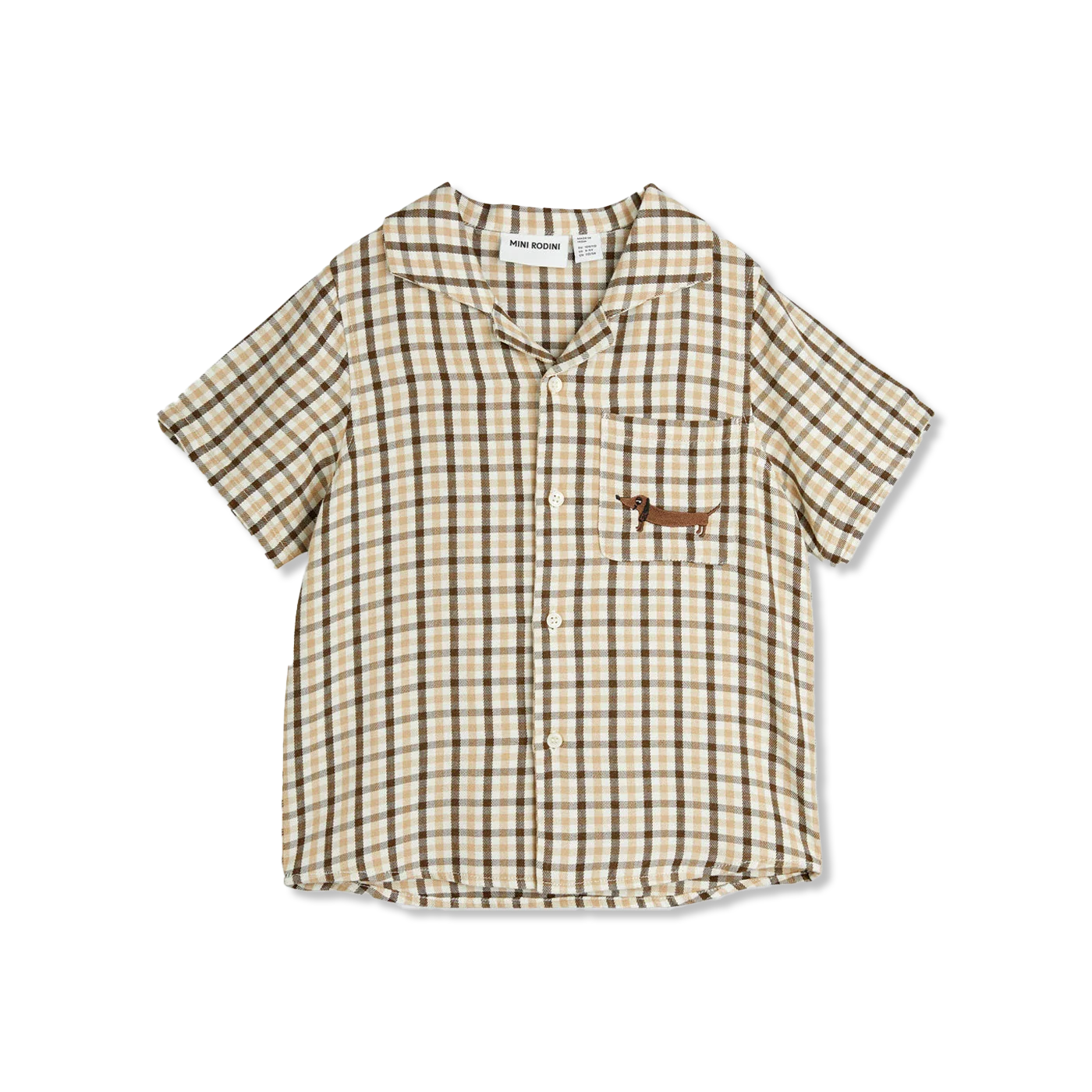 Gingham yd skjorte