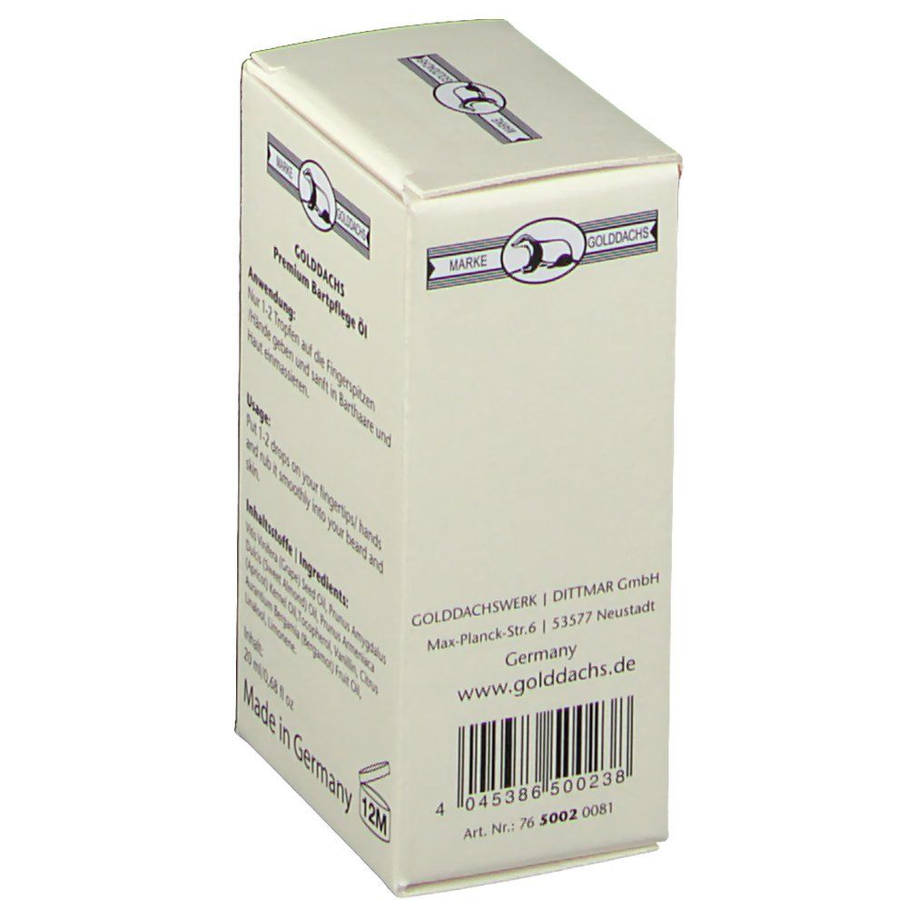 GOLDDACHS Premium Bartpflege-Öl