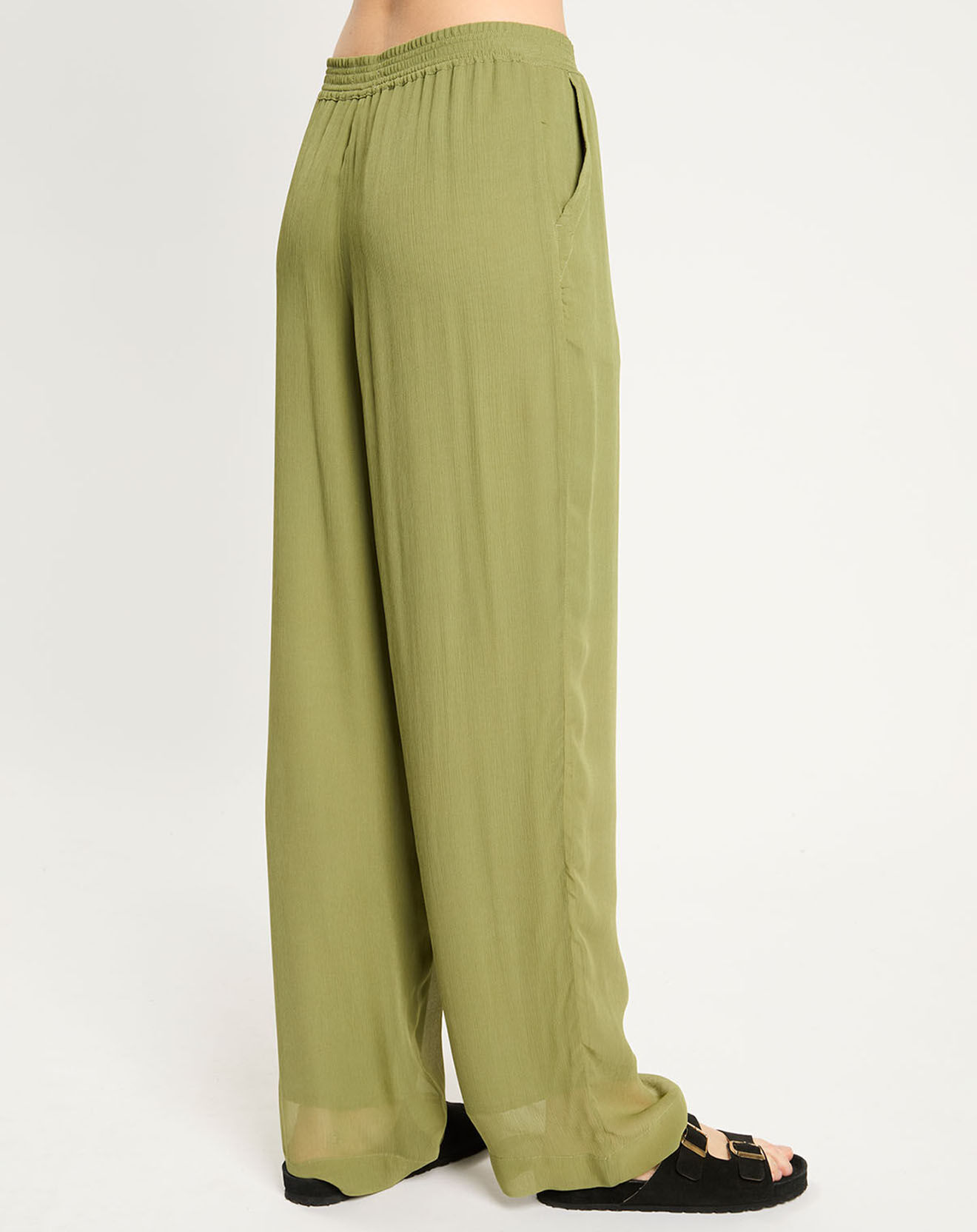 Scotch & Soda Pantalon large & fluide vert moyen