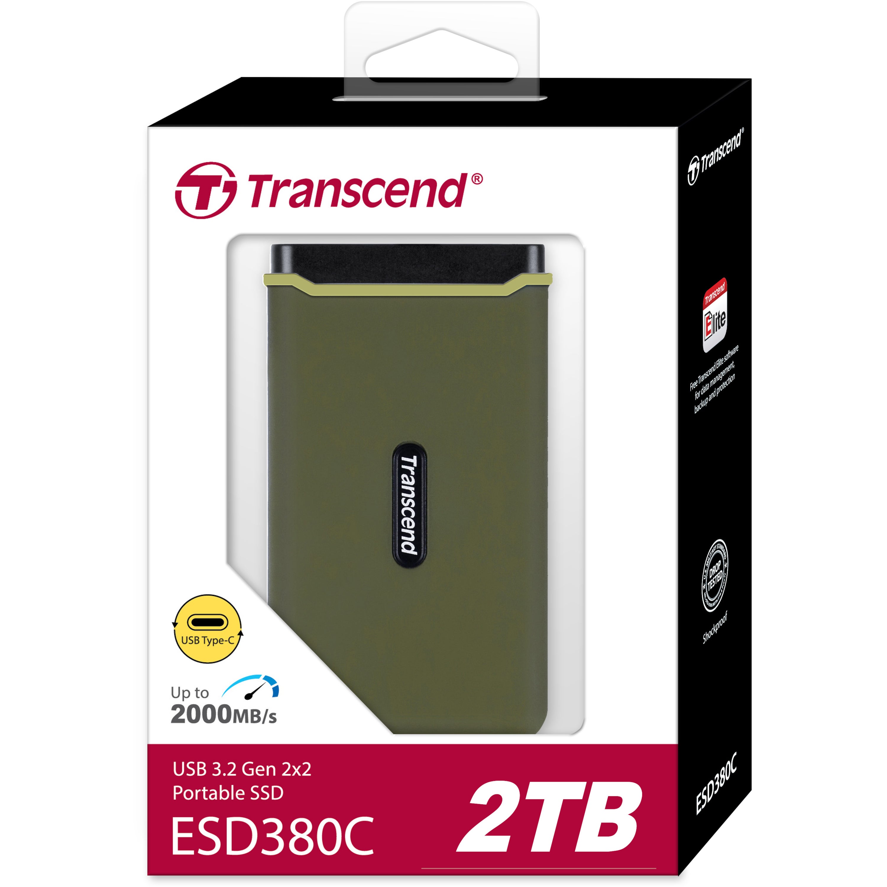 Transcend ESD380C externe SSD schijf USB 3.2 Gen 2 type C 2TB