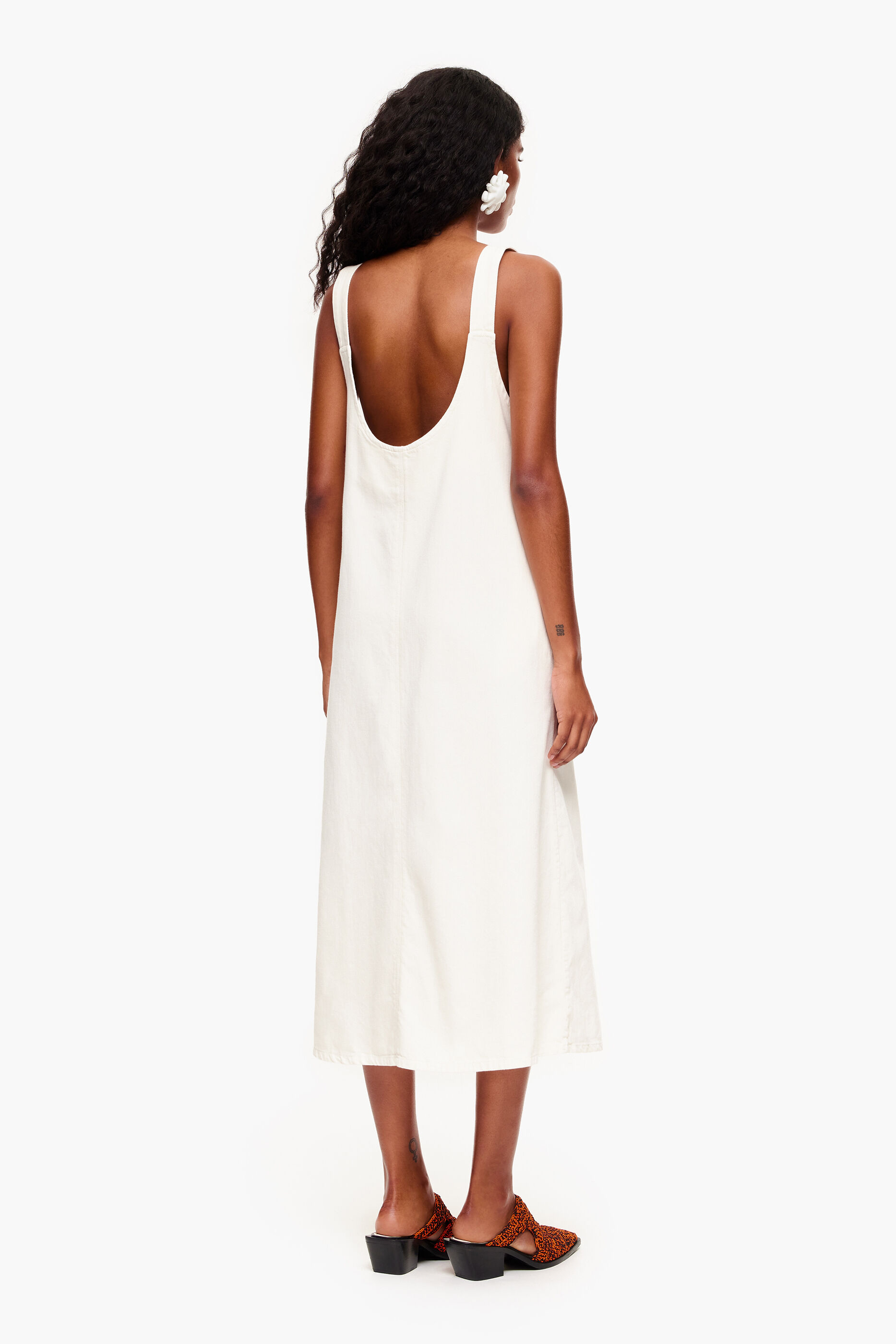 Vestido curto jeans off-white