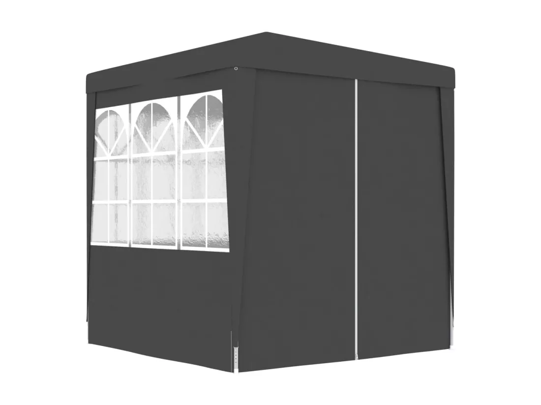 Tente de réception et parois latérales 2x2 m Anthracite 90 g/m²