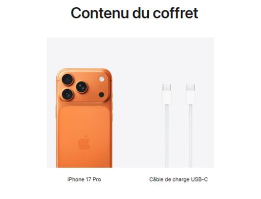 APPLE - iPhone iPhone 17 Pro Max 256Go Orange cosmique