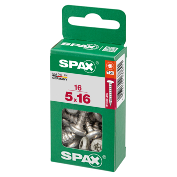 Spax schroef bolkop wirox 5x16 mm 16 stuks