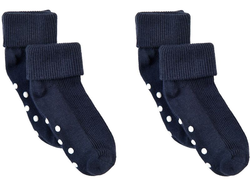 minymo Antirutsch-Socken 4er Set Dark Navy Gr. 23/26 Babyrippsocke mit ABS-Punkten